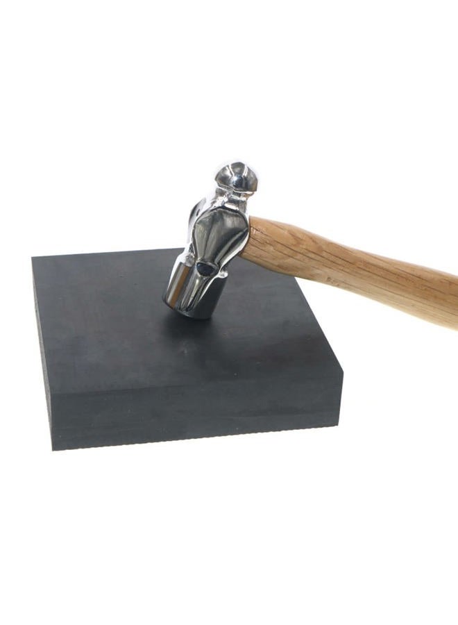 Tsurpcao Jewelry Making Kits - Rubber Bench Block (4x4in) with Jewelry Hammer,Metal Stamping kit,Jewelry Tools for Jewelry Repairs, Jeweler's Rubber Stamping Block - Image 1