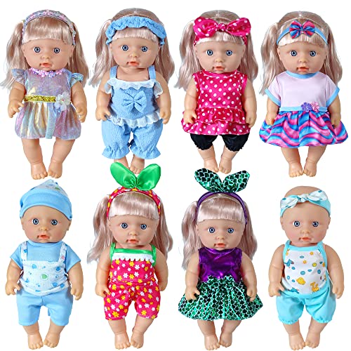 WONDOLL 19Pcs 8-10-inch-Doll-Clothes-Accessories Baby-Doll-Clothes Costumes Outfits Christmas Birthday Gift for Little Girl - Image 1