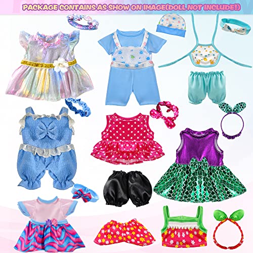 WONDOLL 19Pcs 8-10-inch-Doll-Clothes-Accessories Baby-Doll-Clothes Costumes Outfits Christmas Birthday Gift for Little Girl - Image 2