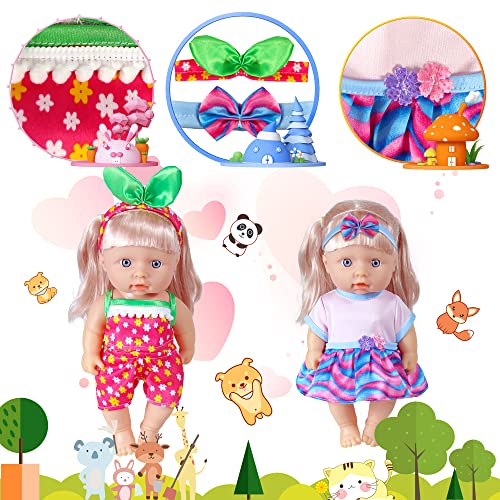 WONDOLL 19Pcs 8-10-inch-Doll-Clothes-Accessories Baby-Doll-Clothes Costumes Outfits Christmas Birthday Gift for Little Girl - Image 4