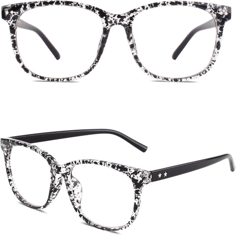 GQUEEN Fake Non Prescription Glasses Clear Lens for Women Men Oversized Frame UV400 Protection, 201581 - Image 1