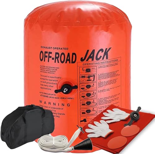BotaBay 4 Ton Off-Road Exhaust Air Jack 8800lbs Lifting Capacity Inflatable Soft Jack 31.5-inch Height, Double Inflatable Systems, for SUV Car Truck Rescue 1000 Denier Nylon Material with Carrying Bag - Image 1