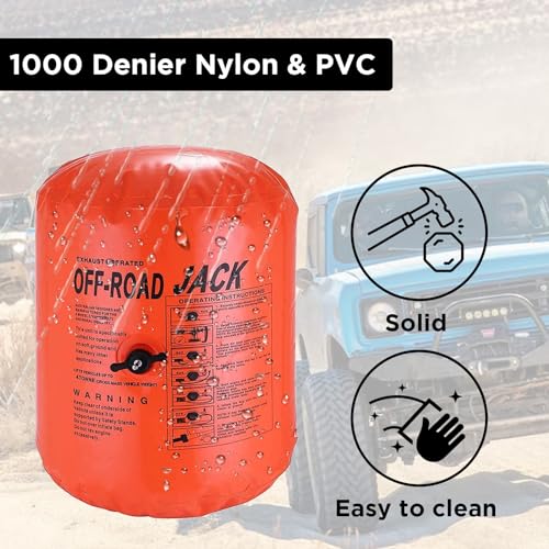 BotaBay 4 Ton Off-Road Exhaust Air Jack 8800lbs Lifting Capacity Inflatable Soft Jack 31.5-inch Height, Double Inflatable Systems, for SUV Car Truck Rescue 1000 Denier Nylon Material with Carrying Bag - Image 4