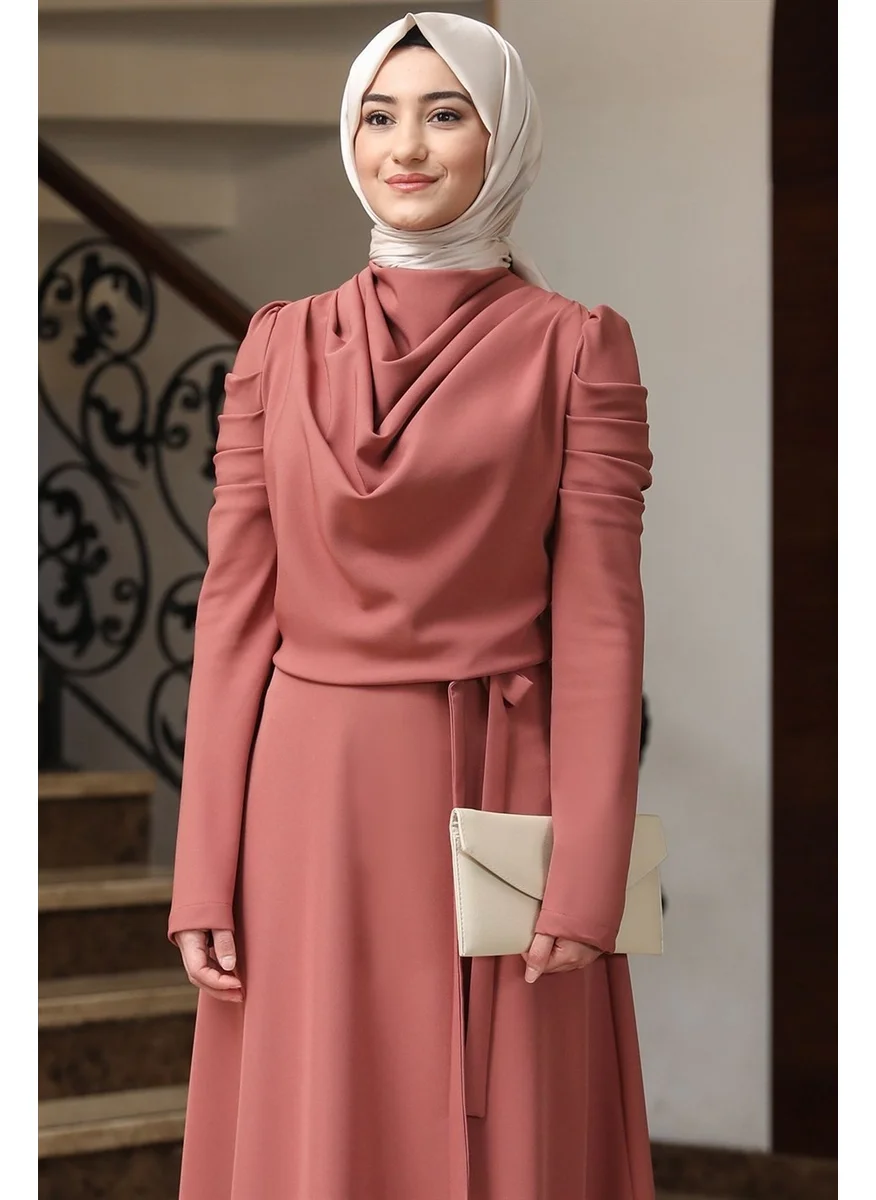 Esilanur Kardelen Hijab Dress Tile