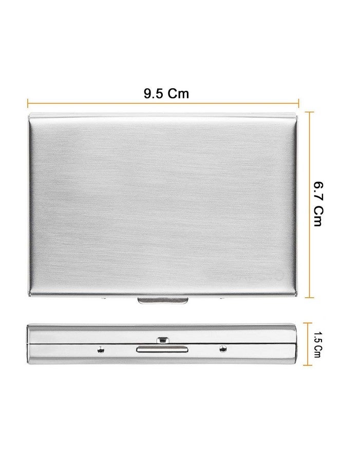 Storite Black 8 Slots Rfid Protected Metal Credit/Debit/Atm Card Holder Case Wallet For Men & Women (1 Pack-8 Slot Silver)  - Image 2