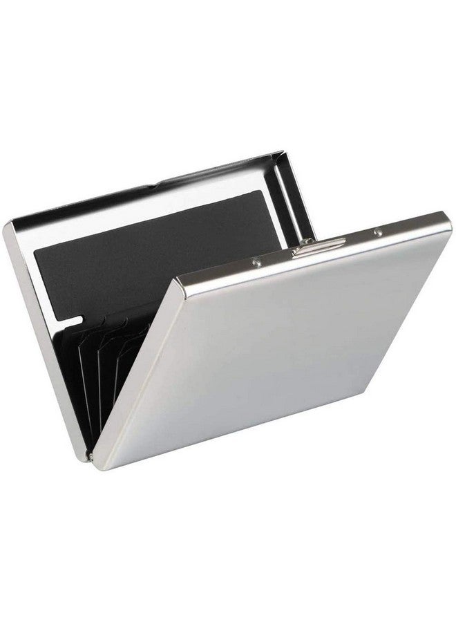 Storite Black 8 Slots Rfid Protected Metal Credit/Debit/Atm Card Holder Case Wallet For Men & Women (1 Pack-8 Slot Silver)  - Image 1