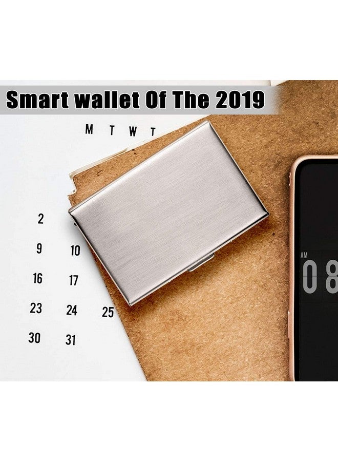 Storite Black 8 Slots Rfid Protected Metal Credit/Debit/Atm Card Holder Case Wallet For Men & Women (1 Pack-8 Slot Silver)  - Image 4