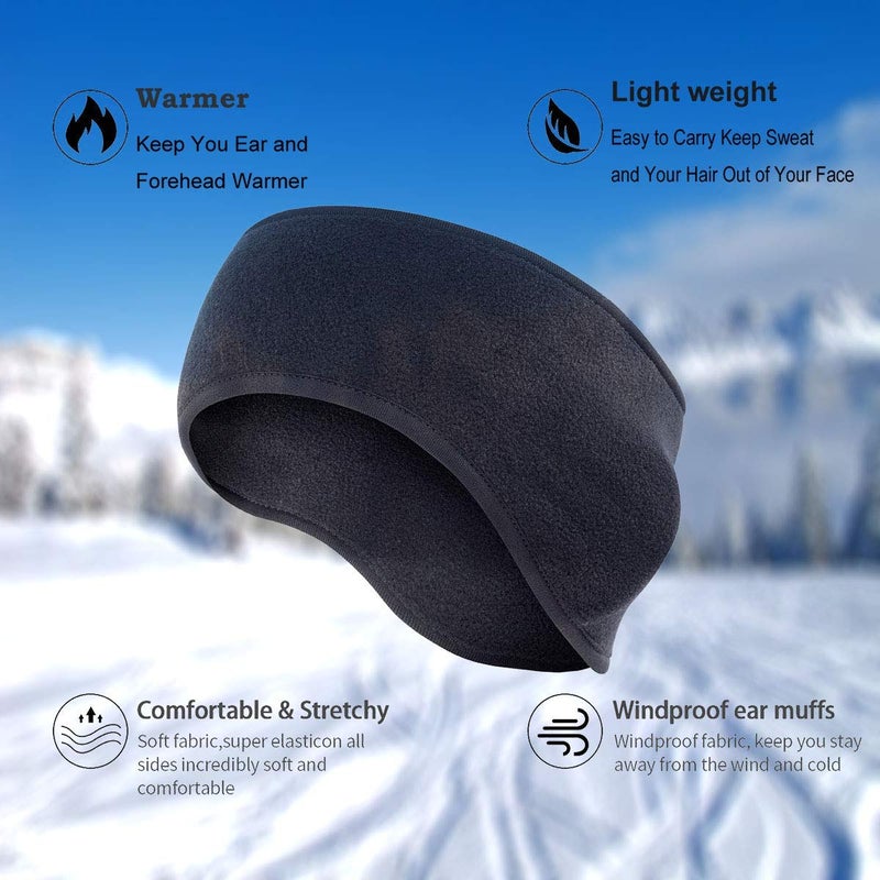 Atneato Ear Warmer Headband - Winter Ear Cover Running Ear Muffs for Men and Women - Image 5