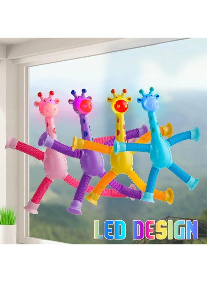 WAHA TOYS Pop Tubes Fidget Toy – Stretchy Giraffe Suction Sensory Toy for Toddlers, Educational & Anxiety Relief Toy, Fun Party Favors for Kids - Image 3