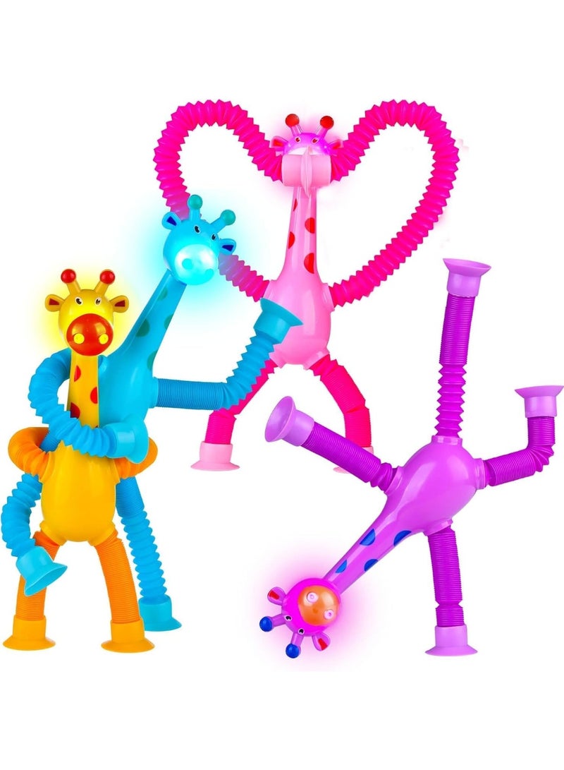 WAHA TOYS Pop Tubes Fidget Toy – Stretchy Giraffe Suction Sensory Toy for Toddlers, Educational & Anxiety Relief Toy, Fun Party Favors for Kids - Image 1