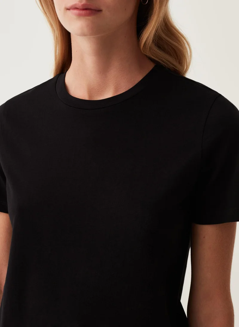 Ovs Ovs Cotton T-Shirt With Round Neck