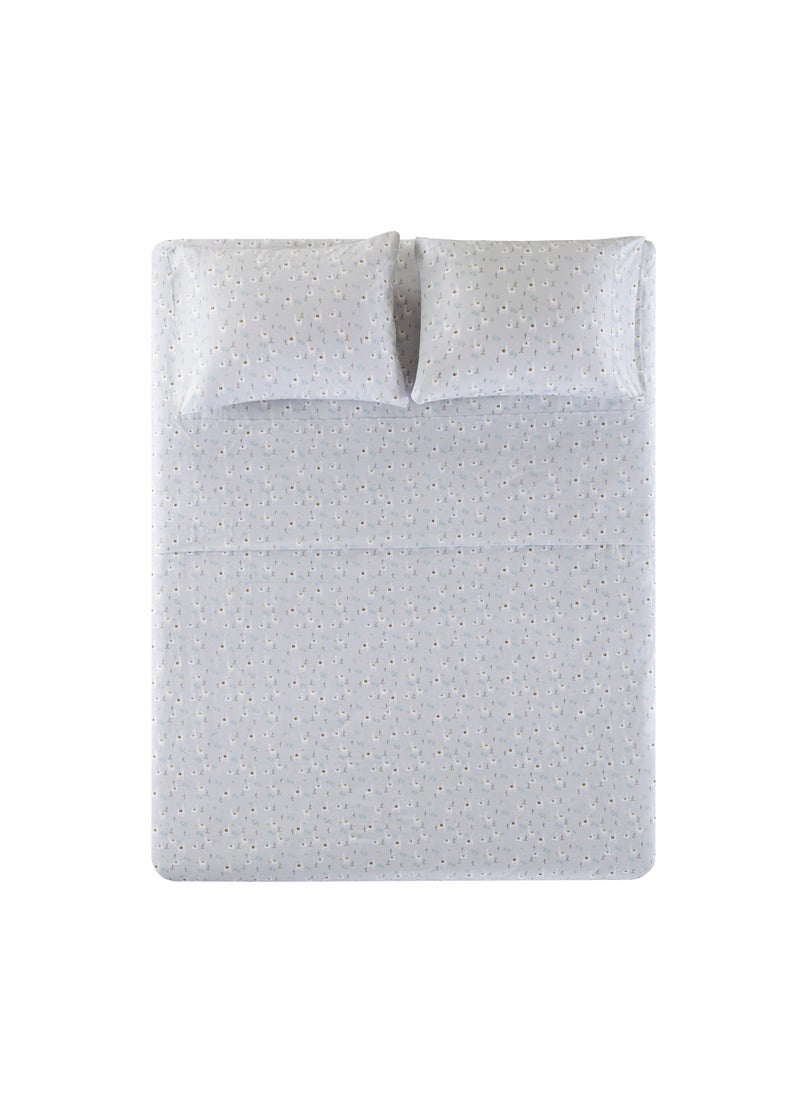 Comfort Spaces Comfort Spaces 100% Cotton Sheet Set Breathable  Lightweight  Soft with 14"" Elastic Pocket Fits up to 16"" Mattress  All Season Cozy Bedding  Matching Pillow Case  Full Lama Multi 4 Piece  - Image 5