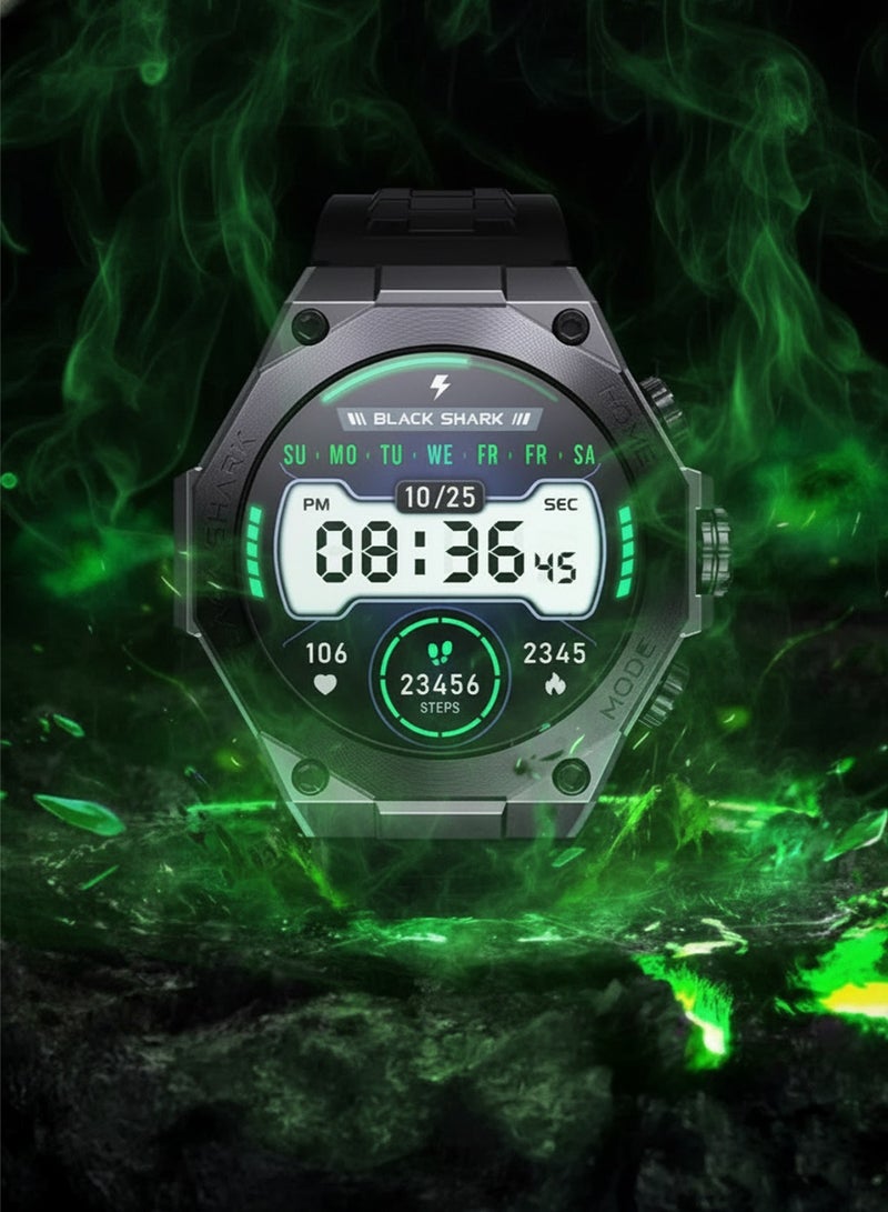 بلاك شارك ساعة بلاك شارك الذكية S1 برو بشاشة AMOLED مقاس 1.43 بوصة، وعمر بطارية يصل إلى 15 يومًا، وأكثر من 100 وضع رياضي، ومراقبة صحة الألعاب، ومقاومة للماء IP68، وساعة ذكية قابلة للغسل بالكامل - أزرق - Image 5