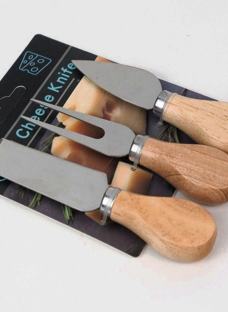 طقم تقطيع وفرد الجبن والزبدة 3 قطع تصميم أنيق وعملية لا غنى عنها في كل مطبخ ومطعم(RO) - Image 1