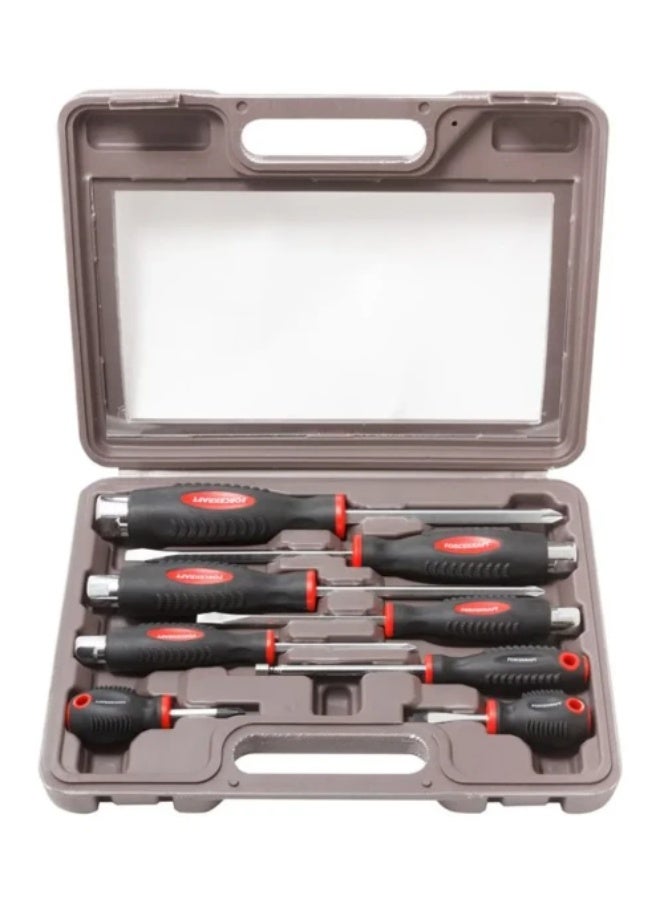 Magnetic go-through screwdriver set "profi" 8pcs