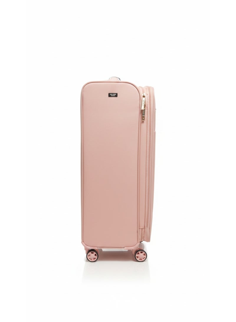 دكني حقيبة سفر  سويت دريمز كبيرة عمودية بعجلات مزدوجة ونظام قفل  - لون خوخي - Image 4