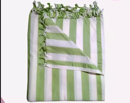 EthnicAlive BhagalpuriStriped Chadar for Summer| Soft Dull Cotton Chadar for Sleeping | Odhne Wali Chadar_Green - Image 2