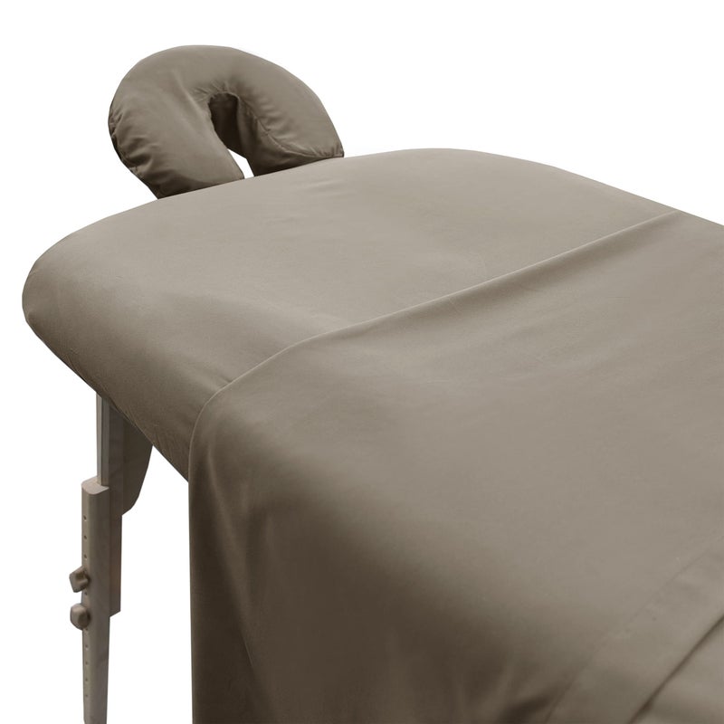 LONDON LINENS LONDON LINENS Soft Microfiber 3Piece Massage Table Sheets  Super Lightweight Stain and Wrinkle Resistant  Includes Table Cover Fitted Sheet and Face Rest Cover walnut 