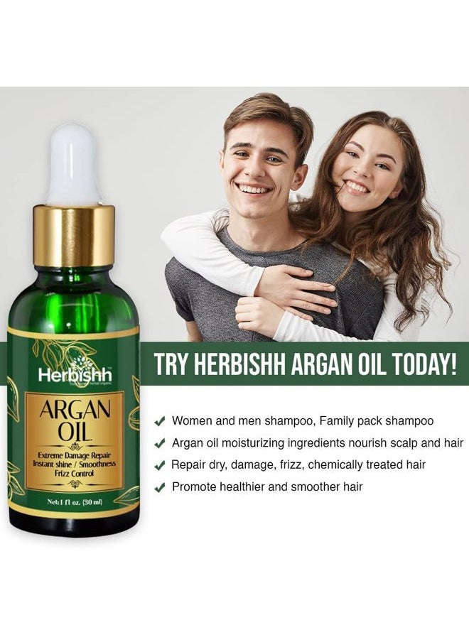Herbishh - Argan Oil Deep Condition Treatment for Hair Frizz Control & Damage Repair 30ml - Image 1
