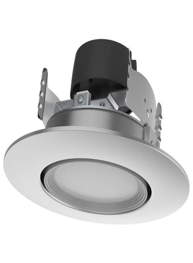 Satco LED Retrofit Gimbal Downlight, CCT Selectable 2700K/3000K/3500K/4000K/5000K, 4 Inches, Brushed Nickel Finish - Image 4