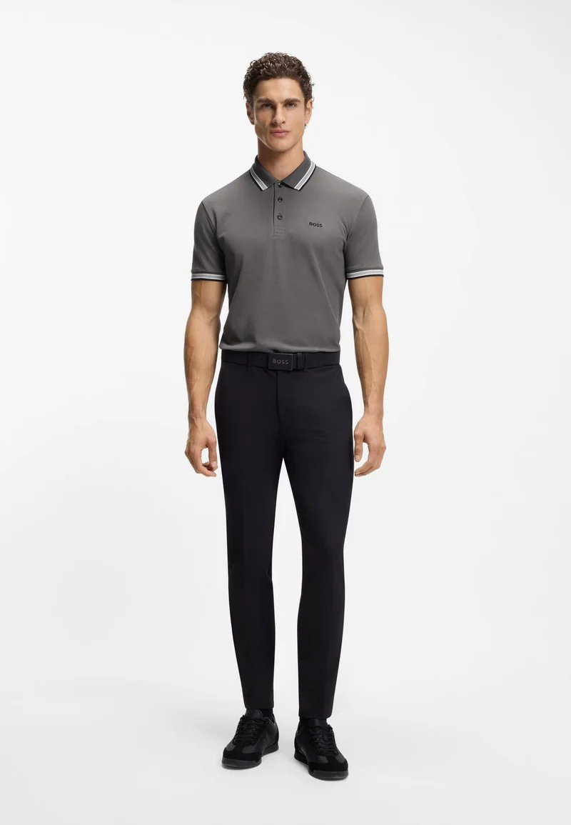 BOSS Open Grey Paddy polo shirt in cotton piqué for Men | Best Price UAE