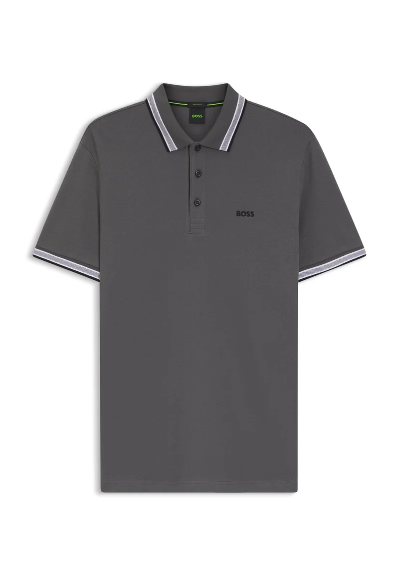 BOSS Open Grey Paddy polo shirt in cotton piqué for Men | Best Price UAE