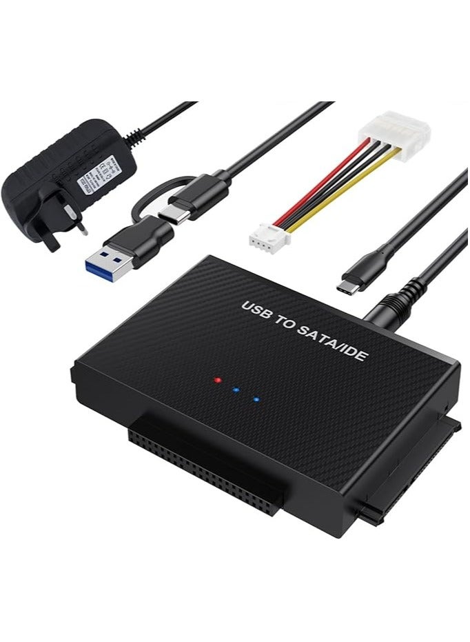 erorex Hard Drive Recovery Device, IDE SATA to USB 3.0 Adapter, Hard Drive Reader USB Type C External Hard Drive Data Recovery Converter Kit for 2.5 3.5 HDD SSD Disk 5.25 Inch DVD/CD-ROM Optical Drive - Image 1