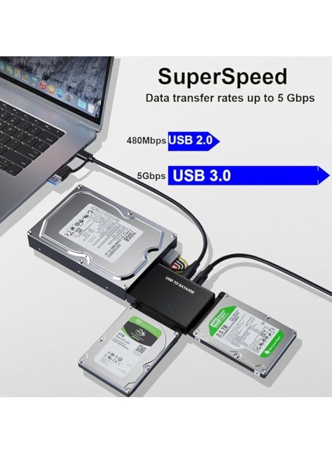 erorex Hard Drive Recovery Device, IDE SATA to USB 3.0 Adapter, Hard Drive Reader USB Type C External Hard Drive Data Recovery Converter Kit for 2.5 3.5 HDD SSD Disk 5.25 Inch DVD/CD-ROM Optical Drive - Image 5