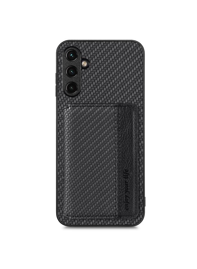 اس-توب جراب لهاتف Samsung Galaxy A34 5G مصنوع من ألياف الكربون ومحفظة مغناطيسية وحقيبة هاتف - Image 2