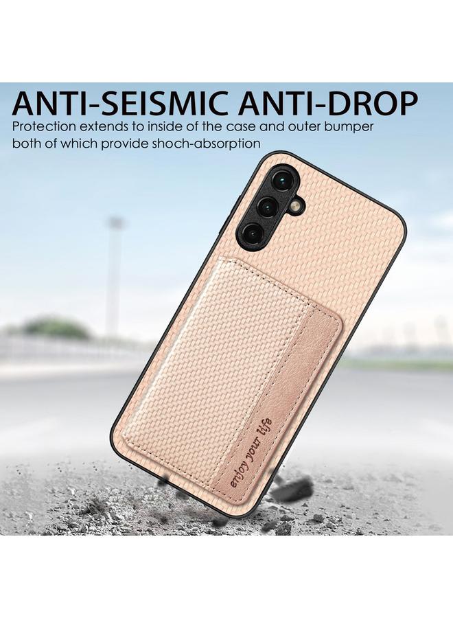 اس-توب جراب لهاتف Samsung Galaxy A34 5G مصنوع من ألياف الكربون ومحفظة مغناطيسية وحقيبة هاتف - Image 5