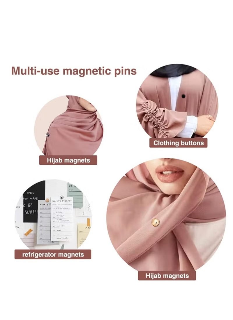 Generic - Hijab Magnetic Pins, Premium Strong Magnetic Hijab Pins for Women, No-Snag Multi-Use Colorful Scarf Small Magnetic Hijab Magnets - Image 1