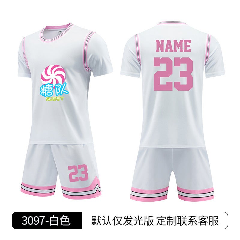 Children'S Men'S Indoor Training Basketball Uniform Suit Outdoor Sports Women'S Jersey Adult Factory Black - Image 1