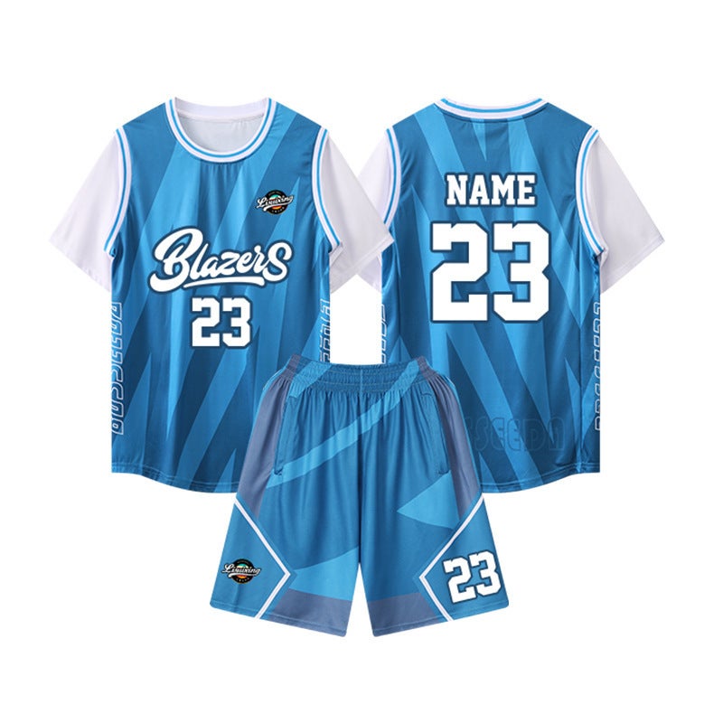 Children'S Men'S Indoor Training Basketball Uniform Suit Outdoor Sports Women'S Jersey Adult Factory Black - Image 5