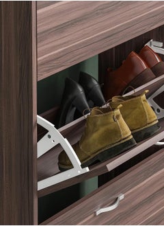 Roman Gifts Elegant Shoe Storage Pull Down Wooden Shoe Cabinet with 3 Drawers, Ideal for Hallway Organization and Stylish Shoe Storage  - Image 3