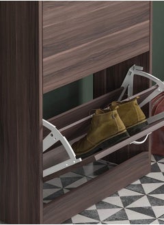 Roman Gifts Elegant Shoe Storage Pull Down Wooden Shoe Cabinet with 3 Drawers, Ideal for Hallway Organization and Stylish Shoe Storage  - Image 4