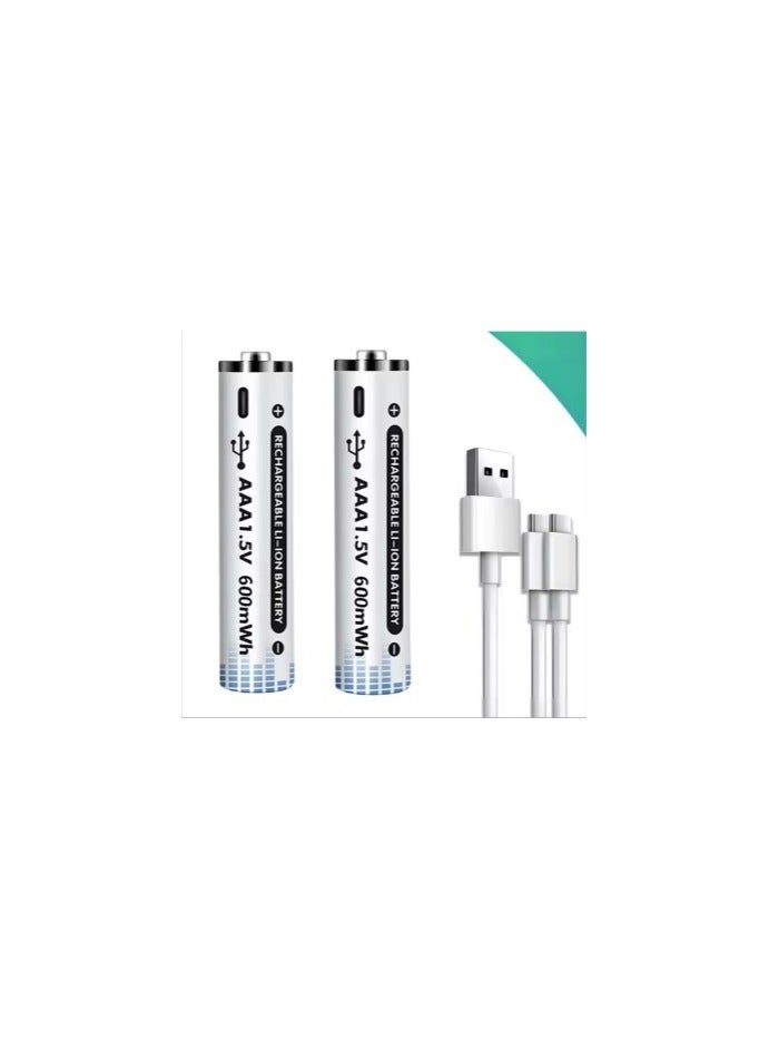 بطارية قابلة لإعادة الشحن مقاس AAA بجهد 1.5 فولت 600mwh - Image 1