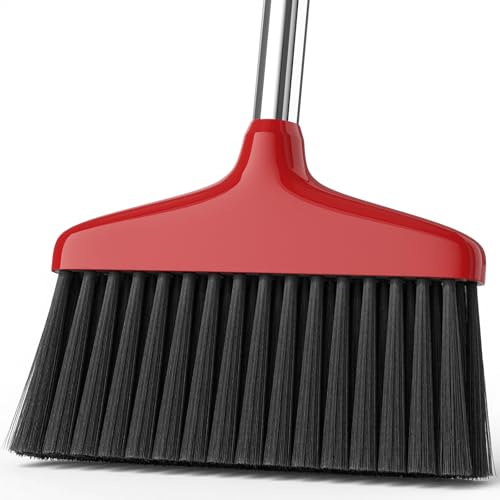 Nodirz Handy Broom, Indoor/Outdoor Brooms, Duty Kitchen Broom, for Home Garage Kitchen Office Courtyard Lobby Patio Lawn Concrete (1, Red) - Image 1