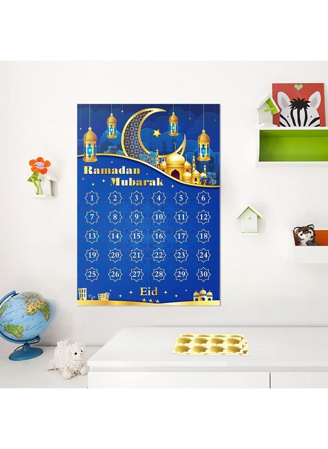 أومجو تقويم رمضان 2024 تقويم العيد تقويم العد التنازلي تقويم رمضان تقويم العيد أنشطة للأطفال مع 30 نجمة ديكور رمضان مبارك  - Image 3