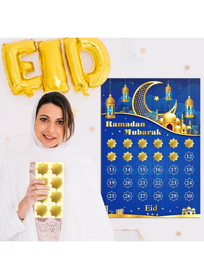 أومجو تقويم رمضان 2024 تقويم العيد تقويم العد التنازلي تقويم رمضان تقويم العيد أنشطة للأطفال مع 30 نجمة ديكور رمضان مبارك  - Image 5