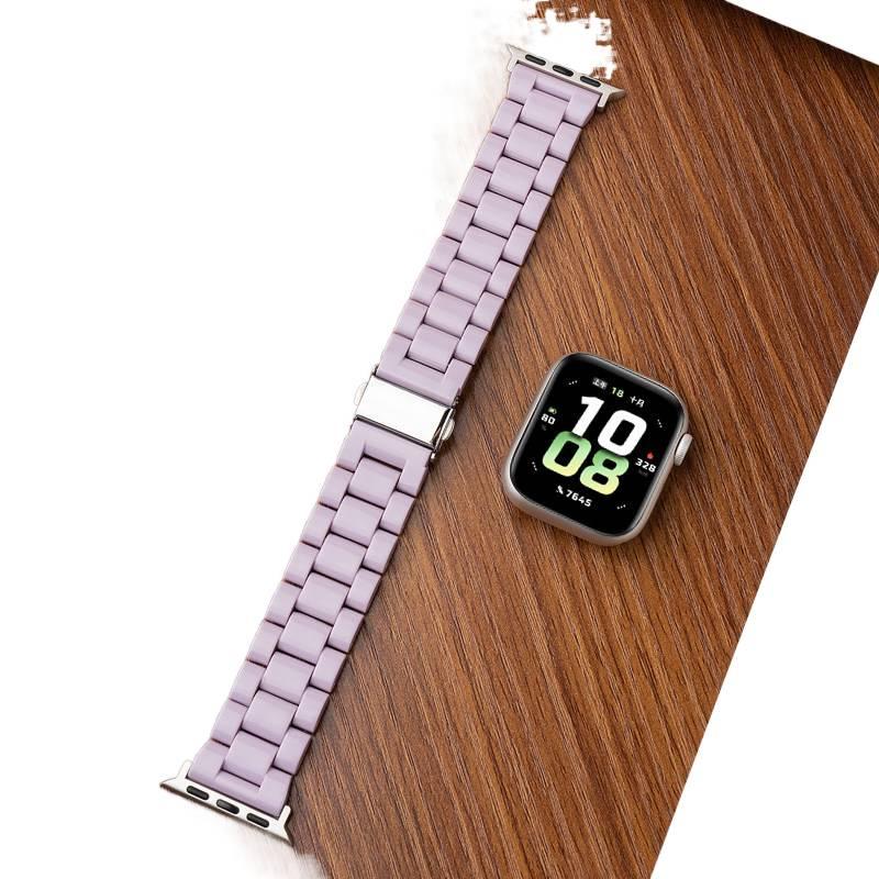 سوار ساعة ذكية سوار راتنج متوافق مع Samsung Galaxy Watch 7 Classic بملاءمة قابلة للتعديل وحزام بديل للاستخدام اليومي باللون بنفسجي قابل للتعديل - NADI - Image 1