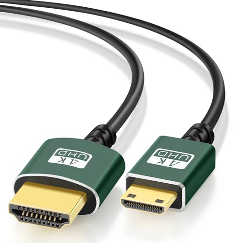 Thsucords Thin Mini HDMI to HDMI Cable 15FT, Ultra Slim & Flexible Soft Mini HDMI Cable Supports 3D/4K@60Hz/18gbps/2160P/1080P - Image 1