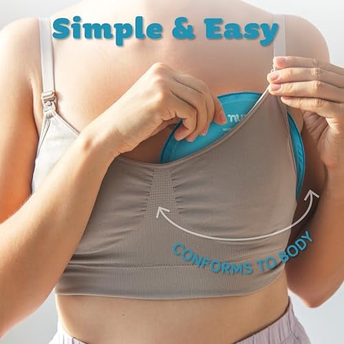 Nuzzle Breast Ice Packs for Breastfeeding - Hot & Cold Therapy Pads for Nursing & Clogged Milk Ducts, Mastitis & Engorgement – Boob Surgery Recovery – Soft Dual-Sided Gel Pads – 2 Pack - Image 2