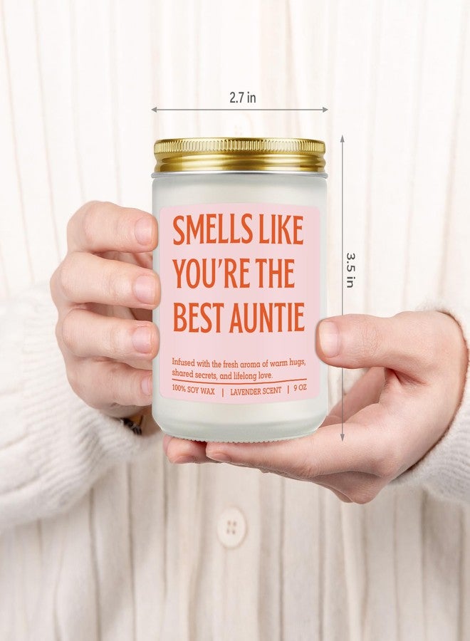 LEADO Scented Candle, Aunt Gifts for Women - Mothers Day, Birthday Gifts for Aunt, Best Auntie - Funny Appreciation Present for Auntie from Niece, Nephew - Pregnancy Announcement Ideas for New Aunty - Image 4