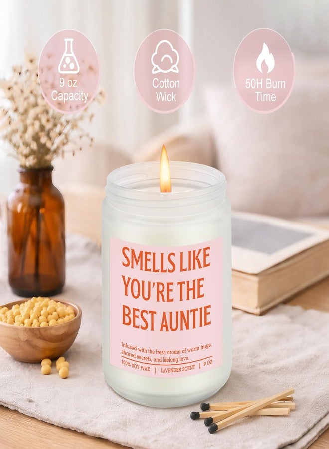 LEADO Scented Candle, Aunt Gifts for Women - Mothers Day, Birthday Gifts for Aunt, Best Auntie - Funny Appreciation Present for Auntie from Niece, Nephew - Pregnancy Announcement Ideas for New Aunty - Image 3