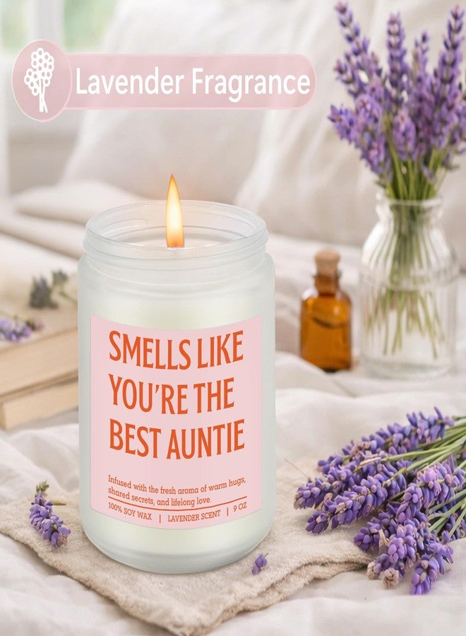 LEADO Scented Candle, Aunt Gifts for Women - Mothers Day, Birthday Gifts for Aunt, Best Auntie - Funny Appreciation Present for Auntie from Niece, Nephew - Pregnancy Announcement Ideas for New Aunty - Image 2