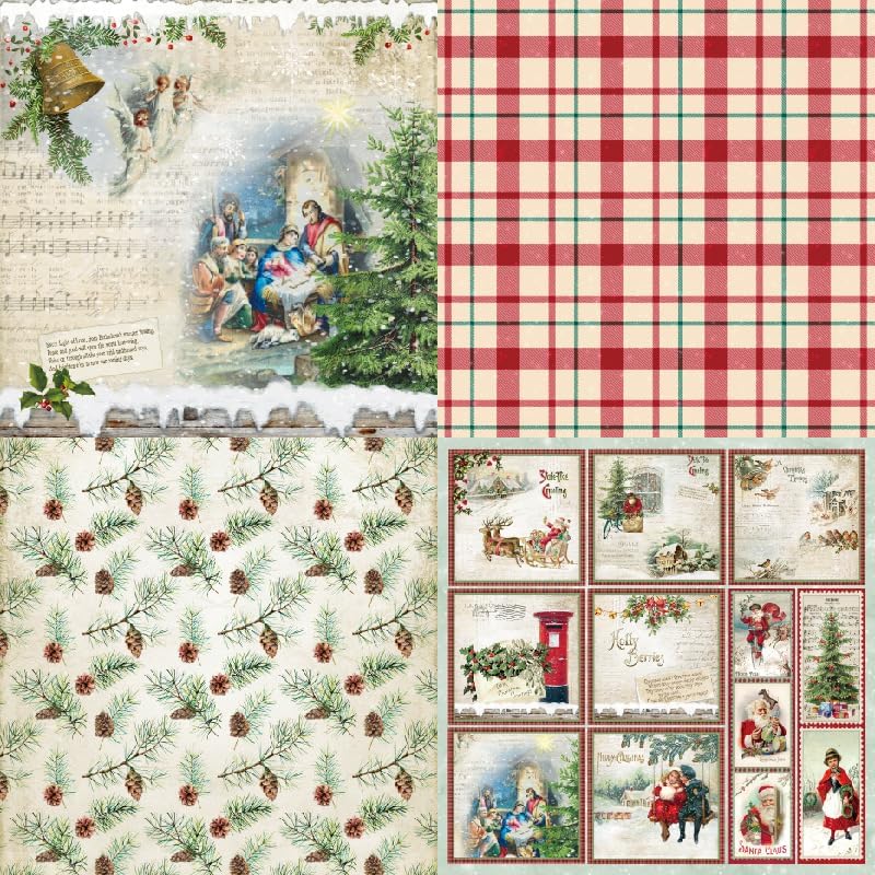iKammo Christmas Scrapbook Paper Snowman Origami Papers Pad 66 SingleSided Merry Christmas Patterned Craft paper for Kids DIY Cardmaking journaling Scrapbooking Junk Journal Papers - Image 4