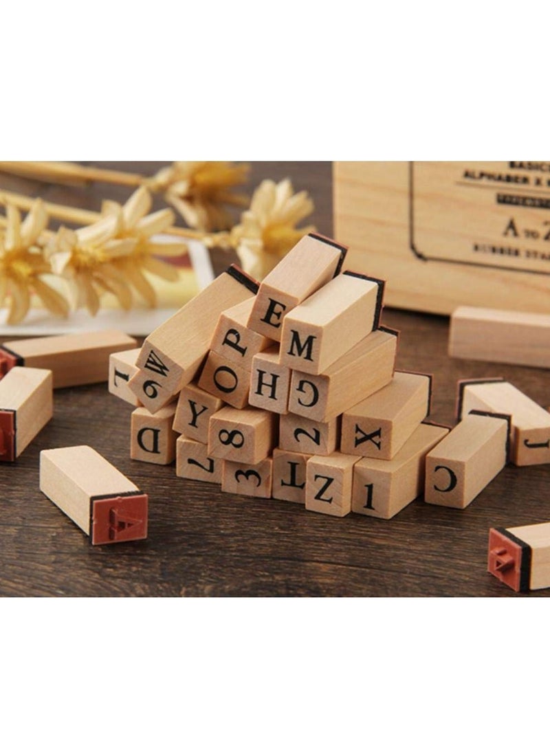 Wooden Typeface 24 Letters Add 9 Digital Seals with a Wooden Box Gift for Cards Envelopes Invitations Wine Packages Sealing Wax Included - Image 3