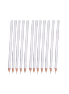 Healeved 12PCS Rhinestone Picker Tool White Nail Pencil Rhinestone Pen Tool Wax Pencil for Rhinestones Nail Point Drill Pen Rhinestone Pickup Pen for Nail Art DIY