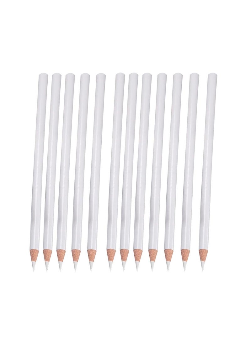 Healeved Healeved 12PCS Rhinestone Picker Tool White Nail Pencil Rhinestone Pen Tool Wax Pencil for Rhinestones Nail Point Drill Pen Rhinestone Pickup Pen for Nail Art DIY 