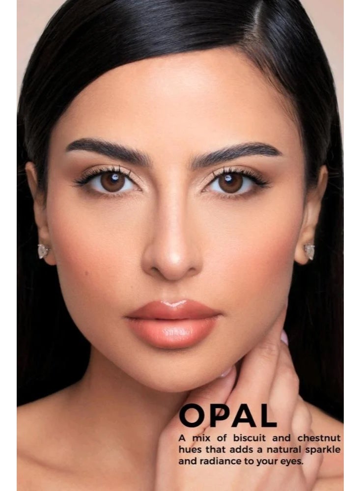 LensMe Lens Me (Opal) Cosmetics, a pack of two lenses. Contact lenses for use for 6 months, colored contact lenses. - Image 1